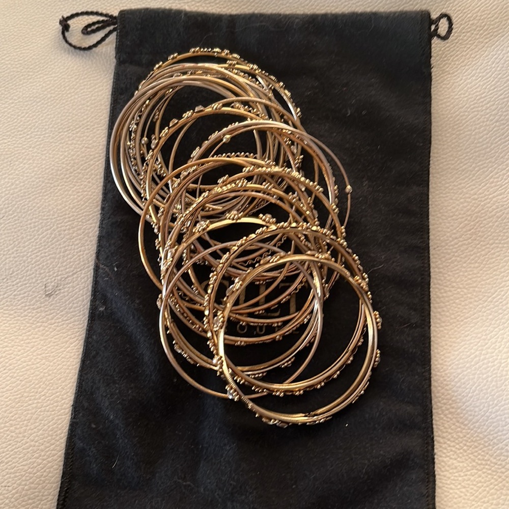 Designer Stackable Bracelets / Gold or Silvertone - NWT